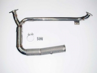 Catless downpipe with heat shielding for Porsche Cayman / Boxster 2016 - Present 718 chassis, 4 cyl