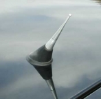 Aluminum FREEDOM DESIGN billet SHORTY style antenna to replace the OE black antenna on Audi, BMW, Mi