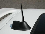 Black FREEDOM DESIGN billet SHORTY style antenna to replace the OE black antenna on Audi, BMW, Mini