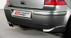 Rear bumper valance, for VW Golf IV (Mk4) 1999-up models with factory hidden exhaust tips