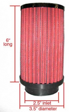 Replacement high performance air filter, for 91020 and 91024 VW intake kits